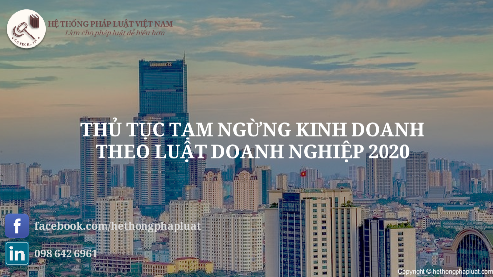 Hướng dẫn thủ tục tạm ngừng hoạt động kinh doanh