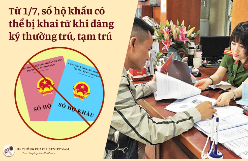 Từ tháng 7/2021, khai tử Sổ hộ khẩu khi công dân đăng ký thường trú, tạm trú